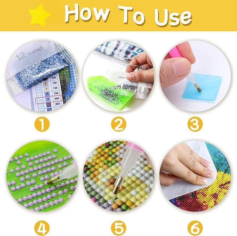 ANNIE DIY 5D Diamond Painting Digital kit Suitable for Adults and Children Full Diamond Embroidery Painting Gifts Arts Crafts for Home Decor (Moon) - Image 5