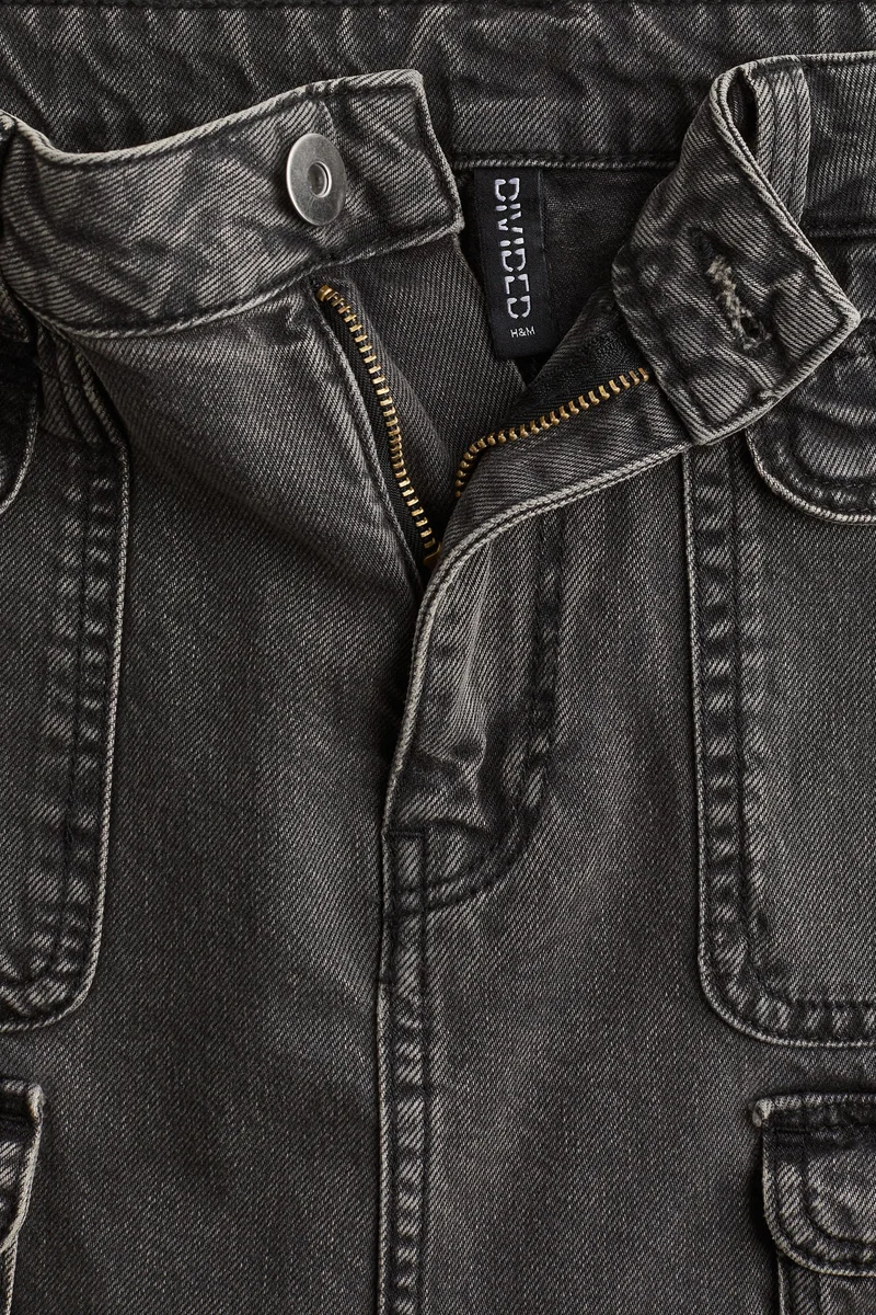 H&M Denim cargo maxi skirt