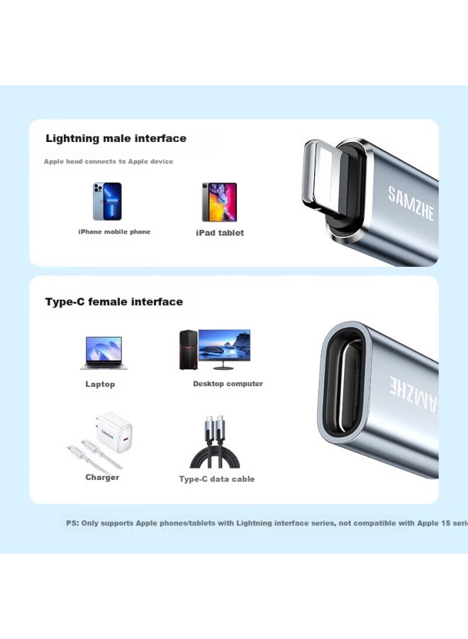 SAMZHE Lightning To Type-c Adapter Converter Cable For Android Apple Charging Transmission Iphone 14/13 Pro/max/12/11/x/8 Plus/7/6s - Image 4