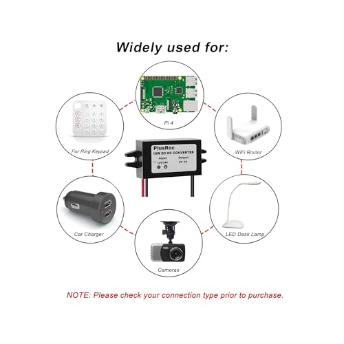 PlusRoc Waterproof 12V/24V to 5V Converter DC-DC Step Down Module Power Adapter Compatible with Raspberry Pi 4, Cellphone, Car (USB Type-C Connector) - Image 5