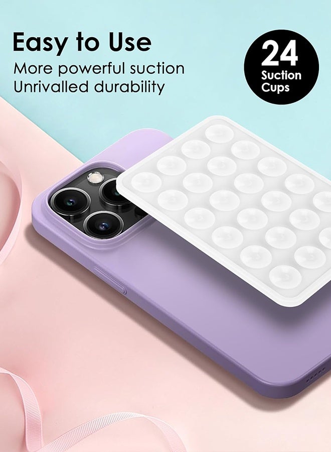 1 Piece White Model, Adsorption Phone Case Holder (10.5cm*6cm), Silicone Adsorption Cell Phone Accessory for iPhone and Android, Hands-Free Toy Mirror, Shower Cell Phone Holder, Tiktok Videos and Selfies.  - Image 2