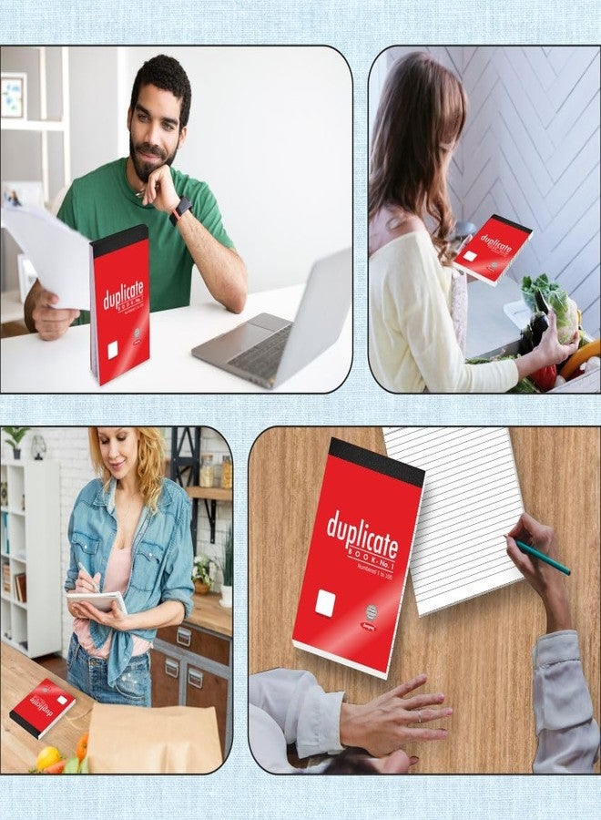 Anupam دفتر نسخ أنوبام بحجم 14x22 سم مع أوراق كربونية وفهرس مسطرة للنسخ والتسجيل والتنظيم وكتابة إيصالات أوامر العمل (الحجم: 1، عبوة من 1) - Image 4