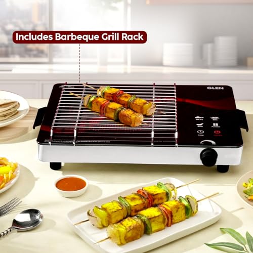 Glen 2000W Infrared Cooktop Stove with Grill Rack for Barbecue, Crystal Glass Plate, Digital Display, 3 Preset Cooking Modes, Touch Control, Infrared Hot Plate (SA3074_Infra) - Image 5