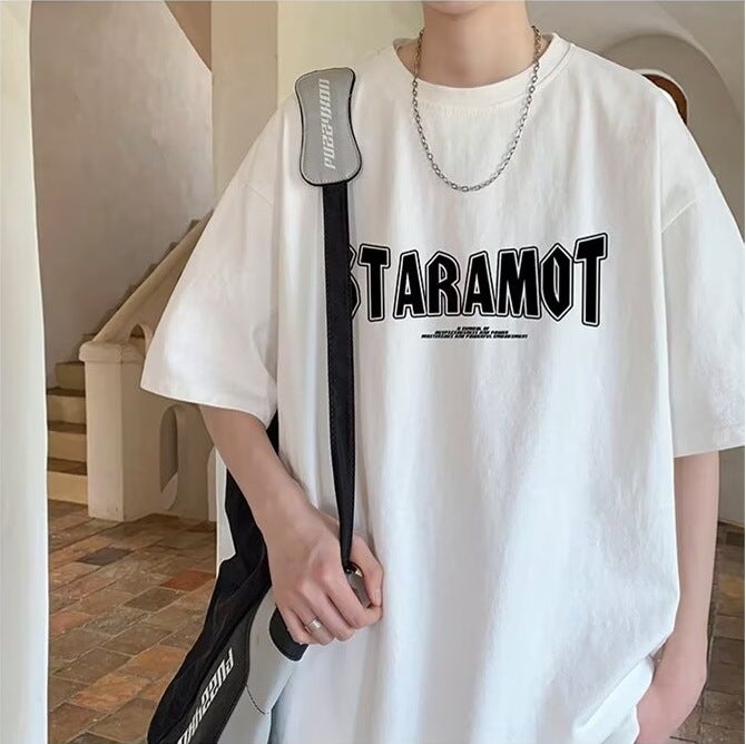 American Style Street Dragon Printed Pure Cotton Short-Sleeved T-Shirt Men'S Summer Instagram Popular Brand Loose Breathable Thin Casual Top Clothes - Image 3