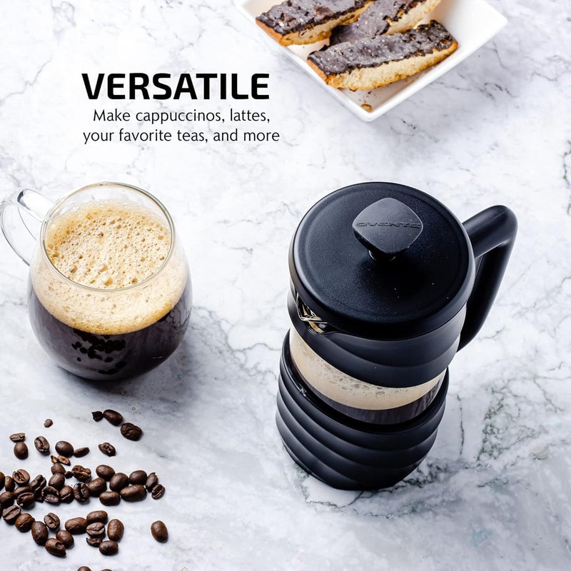 Ovente French Press Coffee Maker 20 Ounce  Heat Resistant Borosilicate Glass With 4 Filter Stainless-Steel System  Bpa-Free Portable Pitcher Perfect For Hot & Cold Brew  Black Fpw20B - Image 5