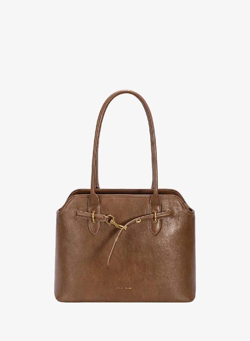 David Jones retro tote purse - The classic chic bag for formal and casual styles in model cm7665- David Jones luxury shoulder bag with compartments- Leather large size bag with extra adjustable strap