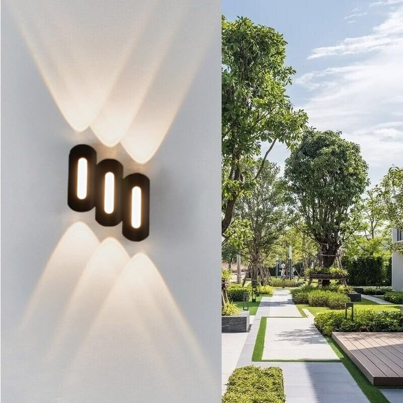 FILLISKA Aluminium Led Luxurious Indoor & Outdoor Step Type Up/Down Wall Light Warm White, Shockproof & Rustproof Alluminium Body (3 Up & 3 Down Curve Step) - Image 5