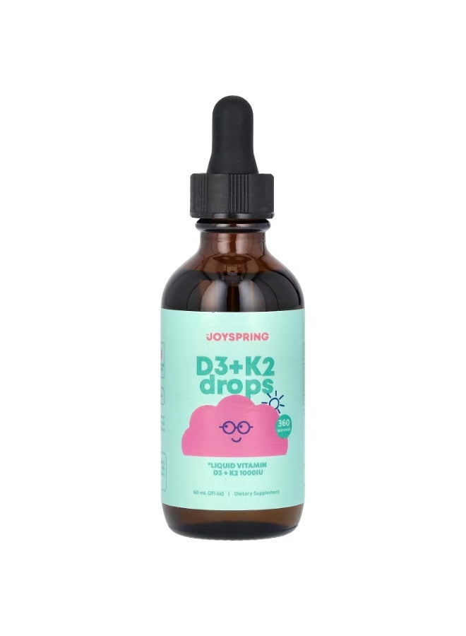 JoySpring, D3 + K2 Drops, 2 fl oz (60 ml) - Image 1