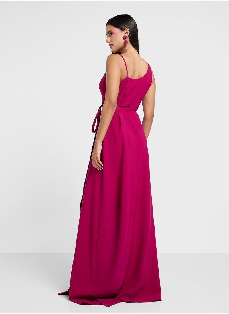 trendyol - Tie Waist Wrap Dress - Image 1