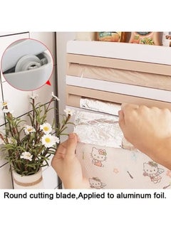 Generic 4 in 1 Multifunctional Organizer Wall Mounted Kitchen Shelf Paper Towel Holder Foil & Plastic Film Dispenser  - Image 3