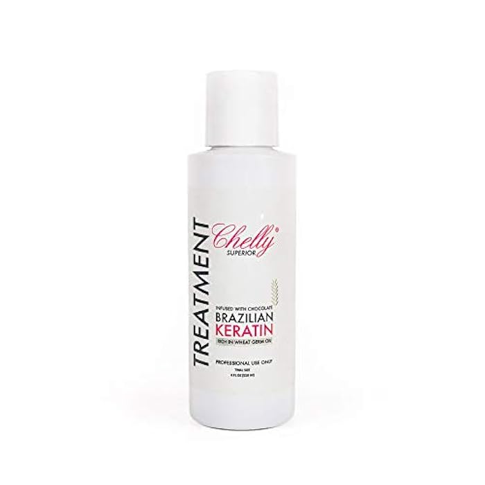 CHELLY Superior Brazilian Keratin Straightening Treatment, for Dry and Damaged Hair - Superior Formula without Sulfates or Parabens - Eliminates Curls and Frizz 4.0 oz Trial Bottle (Chocolate) - Image 1