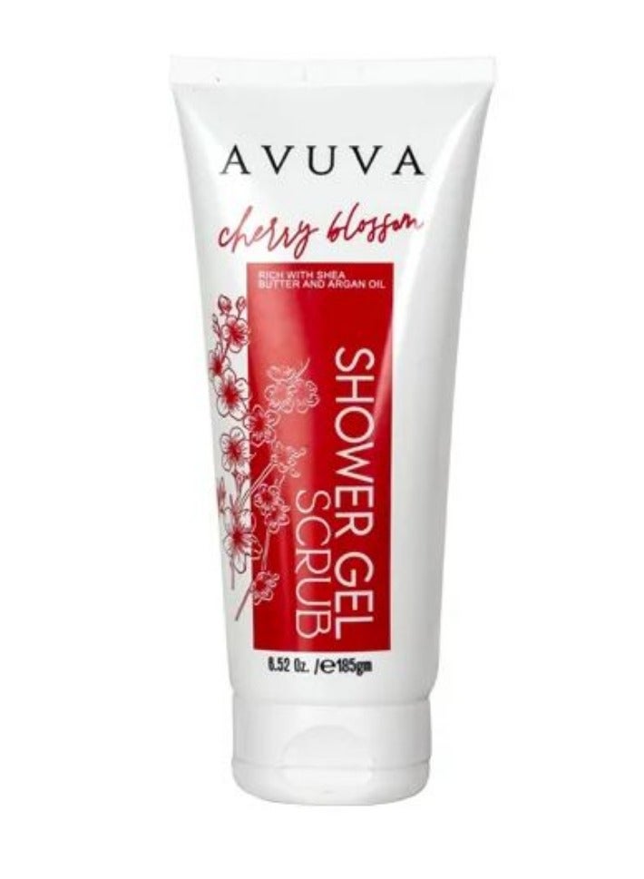 Avuva Avuva Shower Gel Scrub Cherry Blossom 185 GM - Image 1