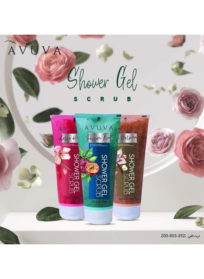 Avuva Avuva Shower Gel Scrub Cherry Blossom 185 GM - Image 3