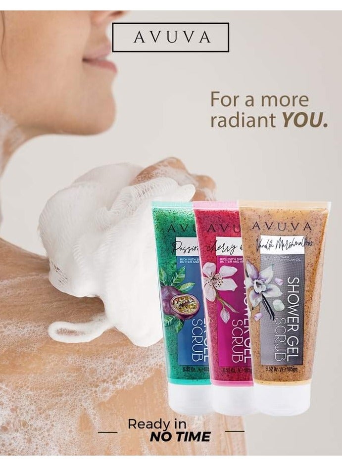 Avuva Avuva Shower Gel Scrub Cherry Blossom 185 GM - Image 4