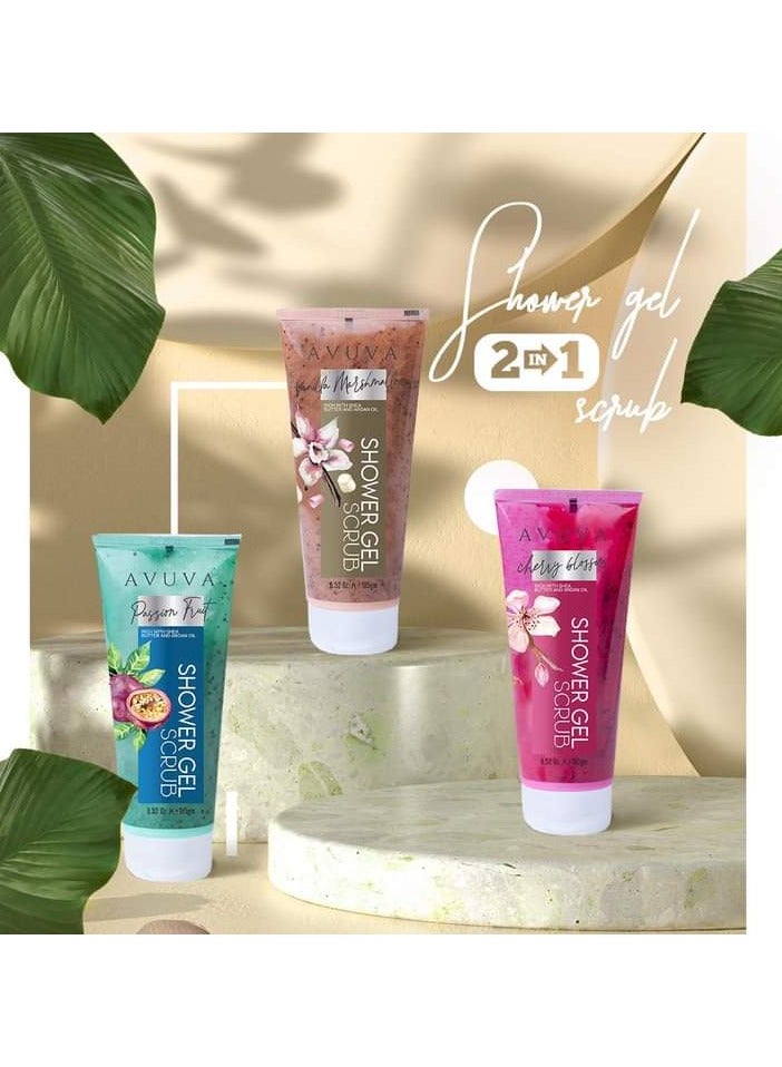 Avuva Avuva Shower Gel Scrub Cherry Blossom 185 GM - Image 5