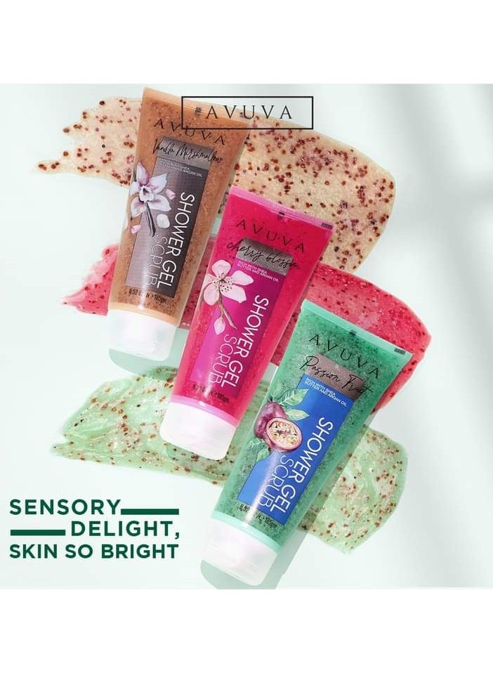 Avuva Avuva Shower Gel Scrub Cherry Blossom 185 GM - Image 2