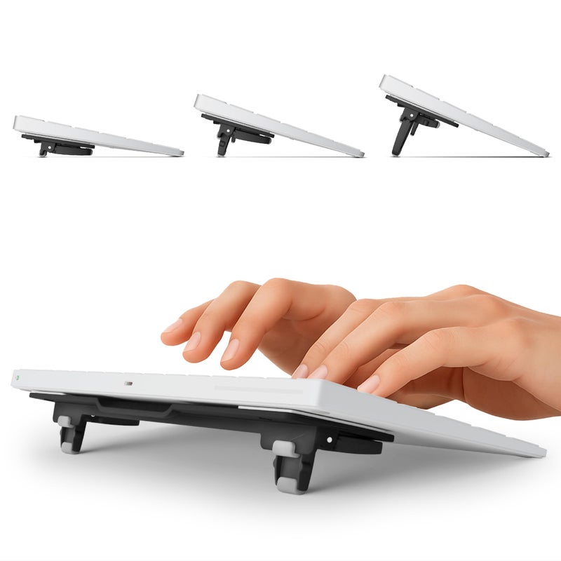 GPG2 حامل لوحة مفاتيح GPG2 ESC القابل للطي للمكتب، رافع مدمج قابل للإمالة مع 3 زوايا قابلة للتعديل للكتابة المريحة، متوافق مع لوحة المفاتيح السحرية ونماذج الظهر المسطح - Image 1