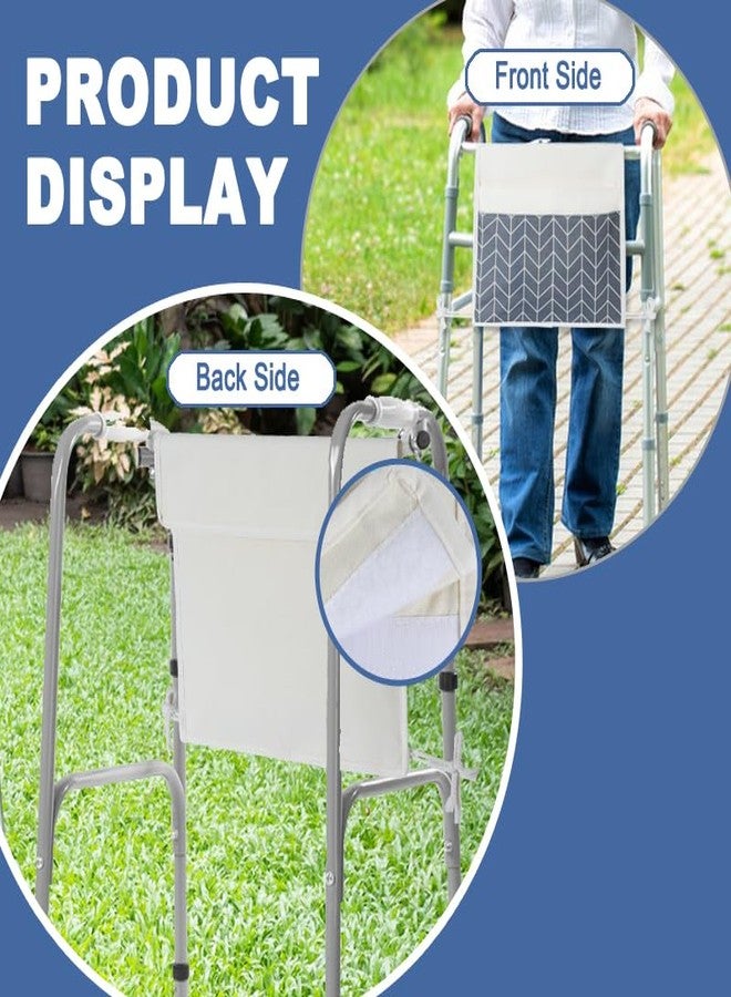 TOGETRUE Walker Bag, Easy Access Walker Storage Basket with 2 Large Pockets, Walker Accessories Bag for Folding Walker, Wheelchairs, Strollers, 13"x14.5" - Image 5