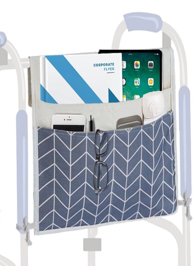 TOGETRUE Walker Bag, Easy Access Walker Storage Basket with 2 Large Pockets, Walker Accessories Bag for Folding Walker, Wheelchairs, Strollers, 13"x14.5" - Image 1