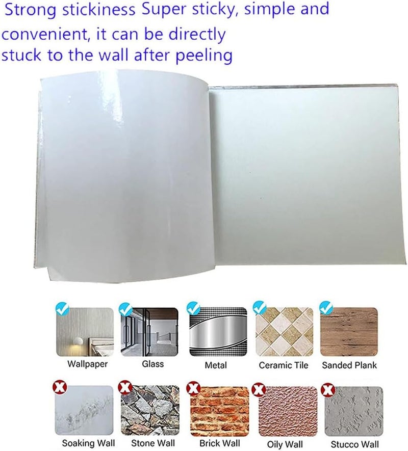 weimeisc 32-Piece Peel and Stick Backsplash Tile, PVC Aluminum Brushed Metal Silver Self Adhesive Tile for Kitchen, Bathroom ，Laundry Room, Fireplace, Stair Riser Decal (Copper+Relief, 88) - Image 5