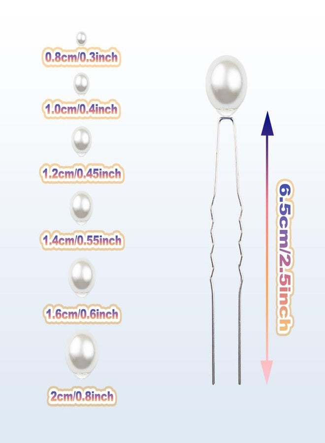 ELANE 36 Pcs Pearl Hair Pins and Bridal Accessories with Pearl Bobby Pins for Wedding Hairstyles (Silver) - Image 2