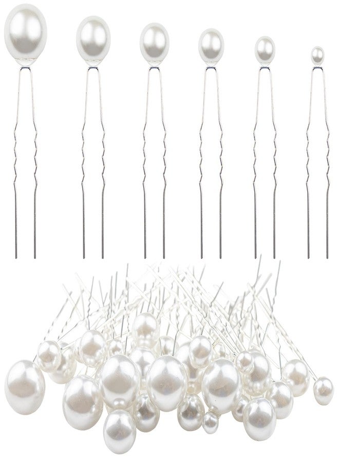ELANE 36 Pcs Pearl Hair Pins and Bridal Accessories with Pearl Bobby Pins for Wedding Hairstyles (Silver) - Image 1