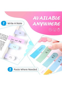 Y&D Sticky Index Tabs, 1440 Pieces Colored Notes Document Page Marker, Writable Adhesive Tabs for Annotating Books, Notebooks, Documents, Classify Files 12 Sets  - Image 4