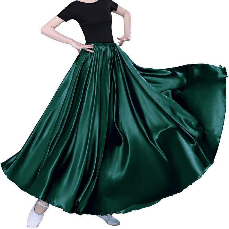 Sancan Women Long Tulle Retro Maxi Tea Ankle Length Shiny Skirt for Belly Dancing Dance Costume Cosplay Holiday Weekend Party - Image 2