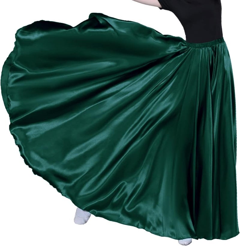 Sancan Women Long Tulle Retro Maxi Tea Ankle Length Shiny Skirt for Belly Dancing Dance Costume Cosplay Holiday Weekend Party - Image 1