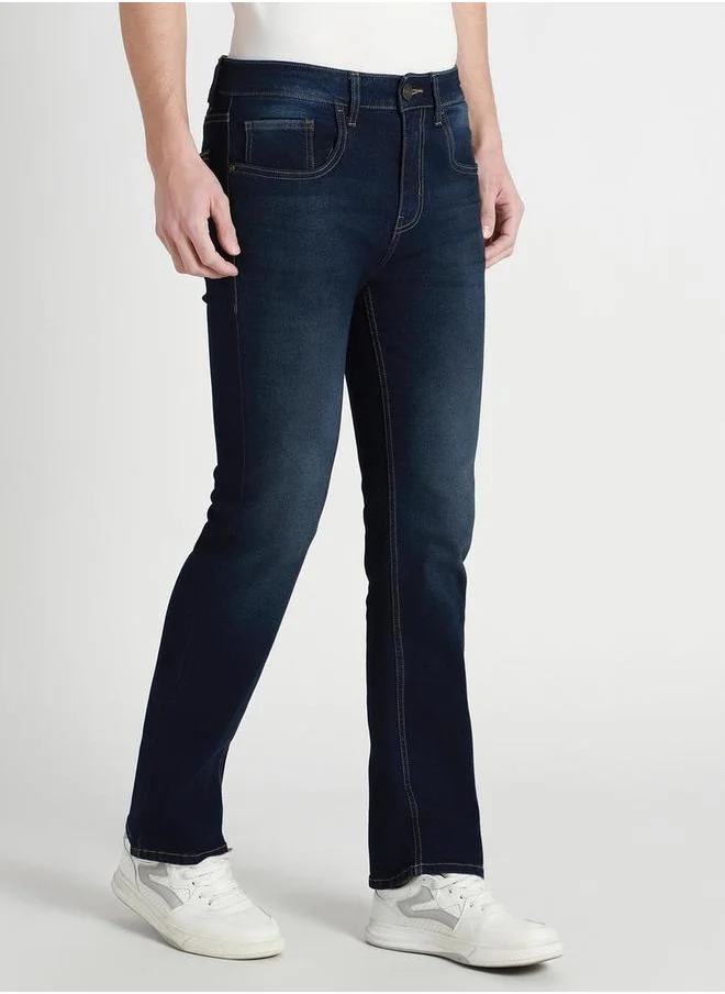 دينيس لينغو Light Wash Bootcut Jeans by Styli