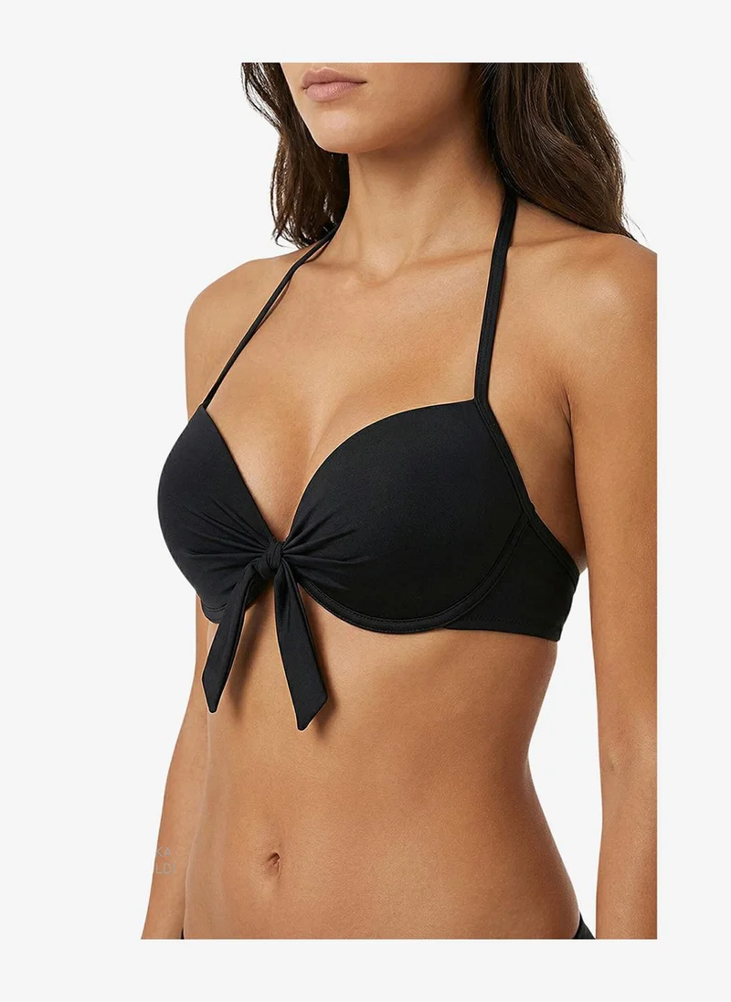 بنتي Women Cup Black Bikini Top