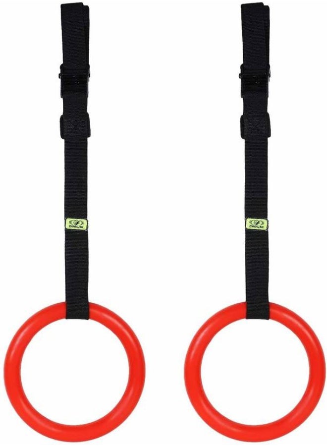 Cougar COUGAR Suspension Ring , Gymnastics Suspension Ring with 15 ft Adjustable Buckle Straps Pilates Ring  (Multicolor) - Image 1