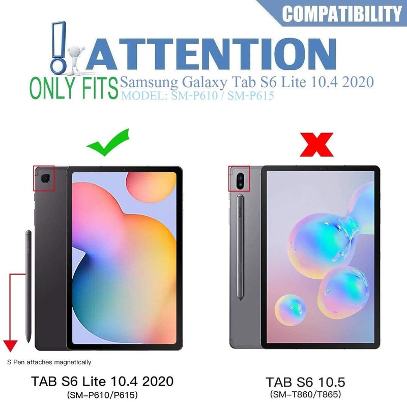 TIPOYOROO Case for Samsung Galaxy Tab S6 Lite 2022/2020 10.4", SM-P610/SM-P615/SM-P613/SM-P619 Cover PU Leather Multi-Angle Stand Flip Case with Card Holder - Brown - Image 2