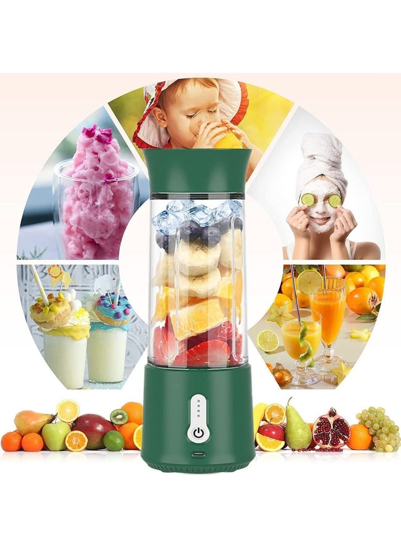 Bukela Portable Milkshake and Smoothie Blender, 500ml USB Rechargeable Personal Size Blender, Waterproof Juicer Cup with 6 Blades, Protein Shake Fruit Mini Blender for Home, Sports, Office, Camping - Image 4