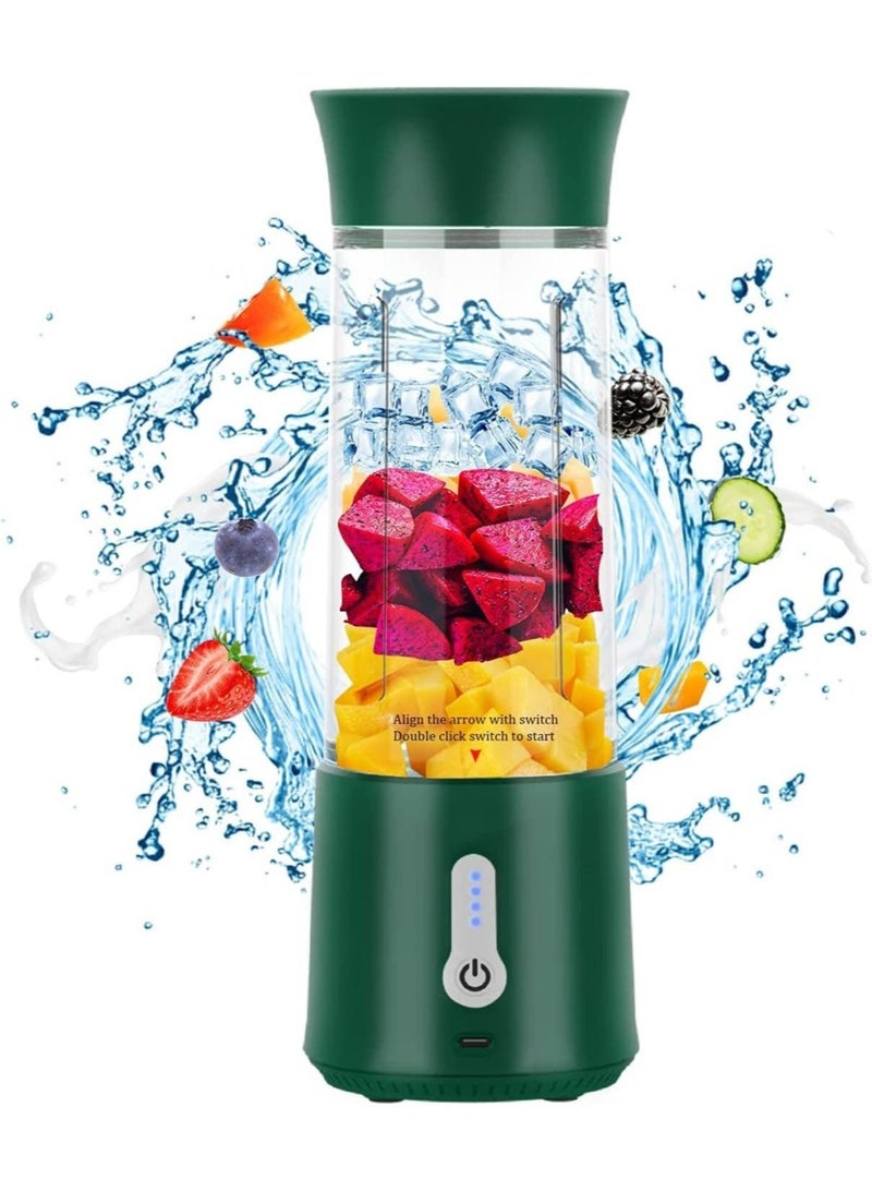 Bukela Portable Milkshake and Smoothie Blender, 500ml USB Rechargeable Personal Size Blender, Waterproof Juicer Cup with 6 Blades, Protein Shake Fruit Mini Blender for Home, Sports, Office, Camping - Image 1
