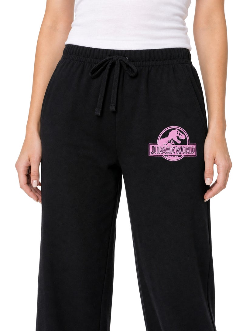 UNIVERSAL Jurassic World Women's Wide Leg Pants | Official Jurassic World Lounge Pants for Women | Drawstring Waist Relaxed Fit Wide Leg Trousers | Casual Comfort Wear - Image 3