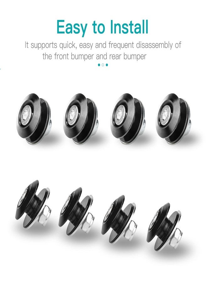 Mellbree Bumper Quick Release, JDM Quick Release Holders Front Rear Bumper Fasteners Trunk Band Fenders clip Kits Compatible for Universal Car Bumper (Black 4 x Release Tabs with 12 x O-Ring Fastener） - Image 5