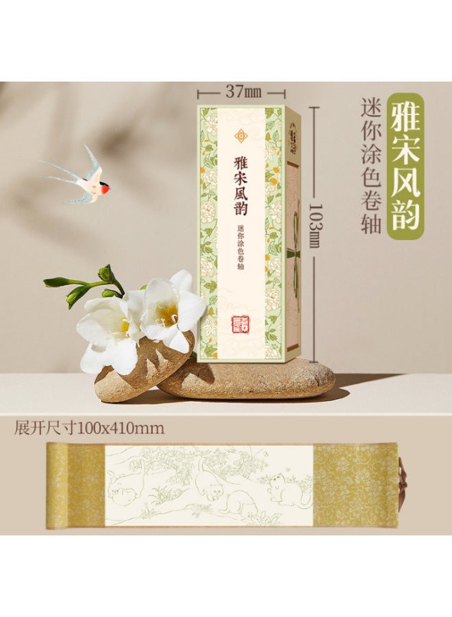 Flying Bird Feile Bird Fabric Watercolor Book 300g Art Student Painting Square Hand Account Book Fine Grain Mini Portable Painting Book - Image 1