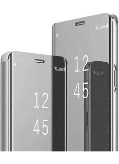 Cover For Xiaomi 11 Lite 5G Ne Mi 11 Lite 5G 4G Cell Phone Case Clear View Mirror Flip Cover Pu Leather With Kickstand Protective Cover For Xiaomi 11 Lite 5G Ne Xiaomi 11 Lite Silver