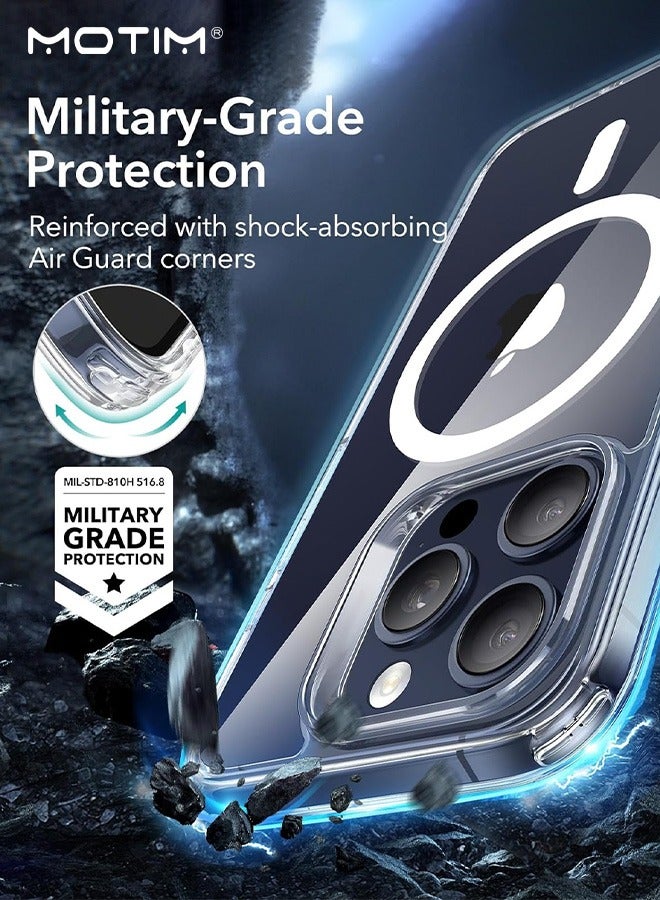 Motim iPhone 15 Pro Max Magsafe Case with Rotatable Lens Stand, Compatible with MagSafe, N52 Stronger Magnets, Anti-Yellow and Anti-Scratch, Shockproof Full Protection Mobile Back Cover - Image 5