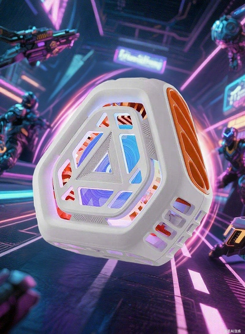 Loquat Magnetic Silent Phone Cooler with LED Cold Light, 20W Overclocking Cooling Mobile Phone Radiator, Portable Phone Cooling Fan Plug and Play, White - Image 1