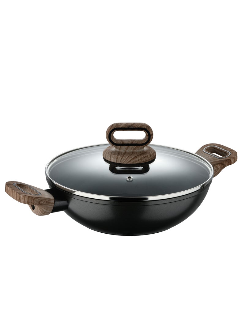BERGNER ULTIMATE TX FORGED ALUMINUM KADAI + LID 24 CM WITH HEATDOT TECHNOLOGY, INDUCTION BOTTOM, GREY COLOR, BG36176GY  - Image 1