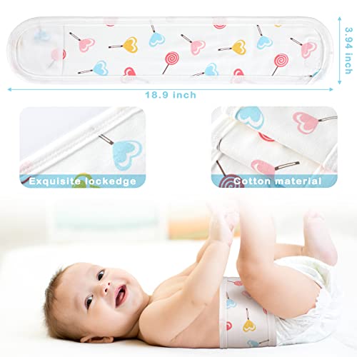 Seematn 8 Pcs Cartoon Cotton Baby Infant Umbilical Cord Belly Bands Belly Protector Baby Belly Button Band Bellies Umbilical Hernia Belt Soft Newborn Navel Belt for 0-12 Months, 4 Styles - Image 2