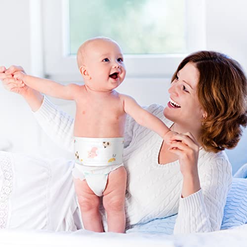 Seematn 8 Pcs Cartoon Cotton Baby Infant Umbilical Cord Belly Bands Belly Protector Baby Belly Button Band Bellies Umbilical Hernia Belt Soft Newborn Navel Belt for 0-12 Months, 4 Styles - Image 5