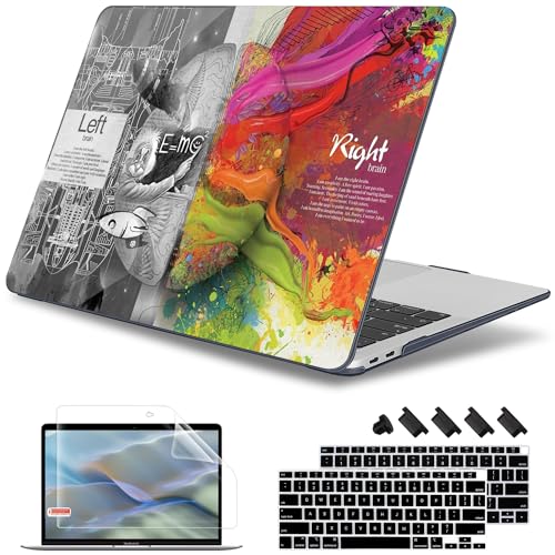 May Chen Compatible with New MacBook Air 13 inch Case 2021, 2020 2019 2018 Release Model: M1 A2337 A2179 A1932, Plastic Hard Shell Case Cover for Mabook Air 13 inch with Retina Dispaly, Brain - Image 1