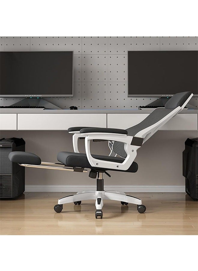 Ergonomic Office Chair, Height and Backrest Adjustable Desk Chair with Lumbar Support and Footrest for Work, Study and Gaming, Swivel Computer Chair for Home Office, Z1