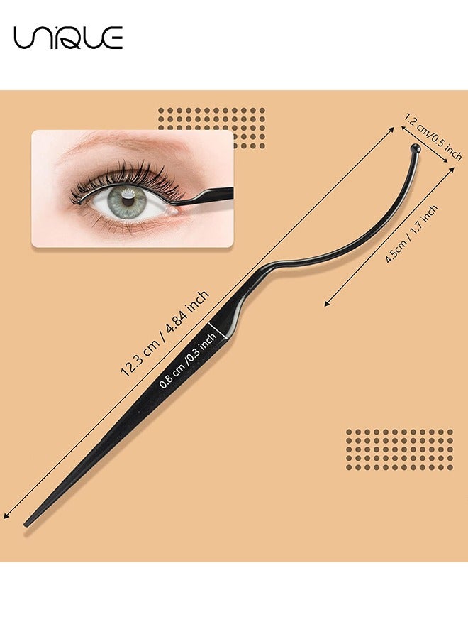 يونيك 30 قطعة الرموش الاصطناعية عرض العصا ، 3D رمش ملحقات نمط محاولة على العصي ، وزرع الرموش المطعمة قضيب تأثير المعرض مساعد حاملي الرموش وهمية اللوازم ، أسود وواضح - Image 2