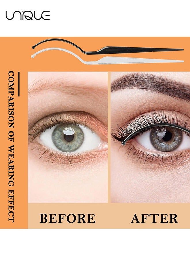 يونيك 30 قطعة الرموش الاصطناعية عرض العصا ، 3D رمش ملحقات نمط محاولة على العصي ، وزرع الرموش المطعمة قضيب تأثير المعرض مساعد حاملي الرموش وهمية اللوازم ، أسود وواضح - Image 3