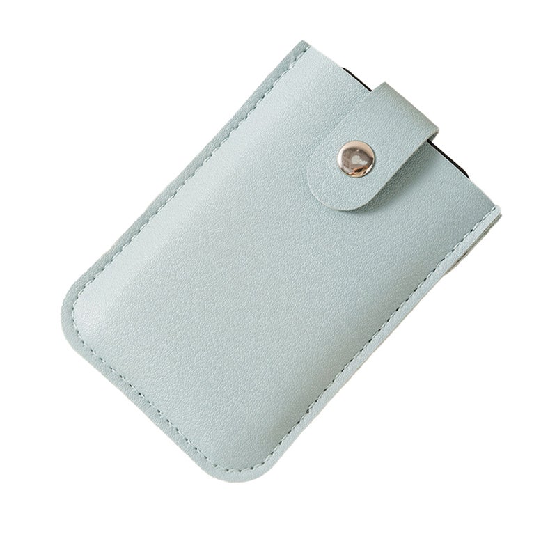 Stackable Pull-Out Card Holder Multi-Card Slots Credit Card Holder PU Leather Pocket Business Card Holder with Snap Buttons - Image 1