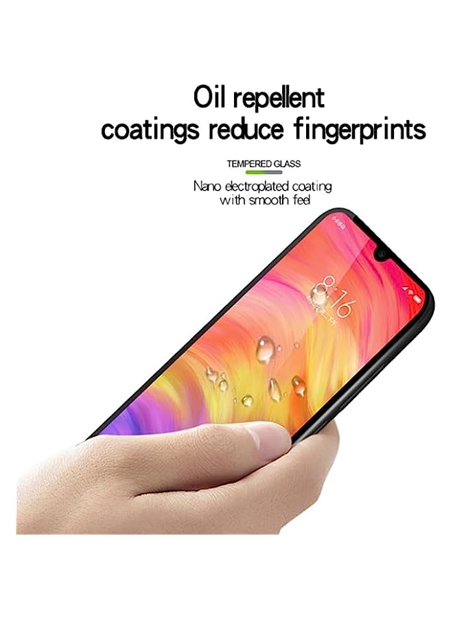 MOFI Tempered Glass Screen Protector Compatible MOFI 9H 2.5D Full Screen Tempered Glass Film for Xiaomi Redmi Note 7 Black - Image 3